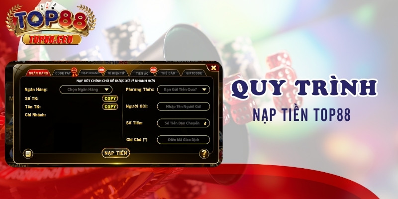 Thực hiện nạp tiền vào tài khoản game bài dễ dàng thông qua nhiều kênh giao dịch